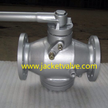 High temperature 2 way jacketed plug valve