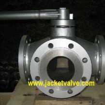 3 Way High temperature jacketed plug valve