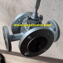 Jacketed plug valve with insulation jacket