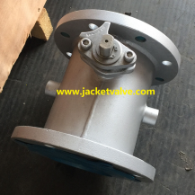 Metal seated jacketed ball valve
