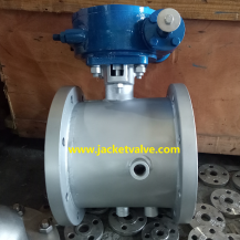 High temperature jacketed ball valve