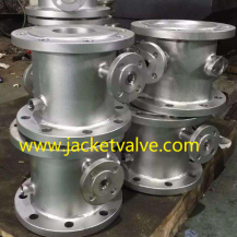 Jacketed ball valve with insulation jacket