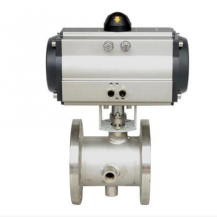 Pneumatic thermal insulation jacketed ball valve